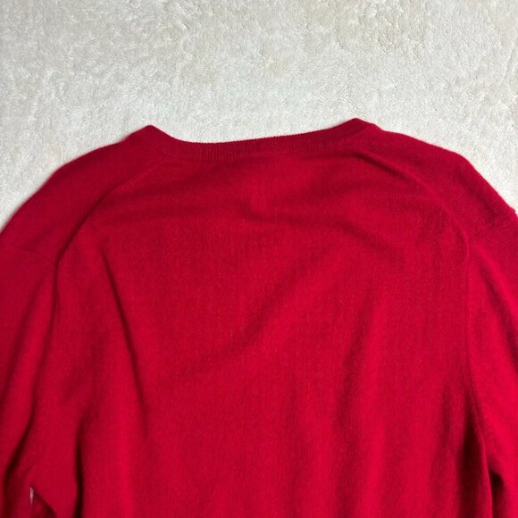 Daniel Cremieux Men V Neck Sweater 100% Cashmere Signature Collection Red Medium - Picture 11 of 13